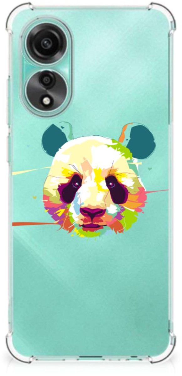 OPPO A78 4G Stevig Bumper Hoesje Panda Color