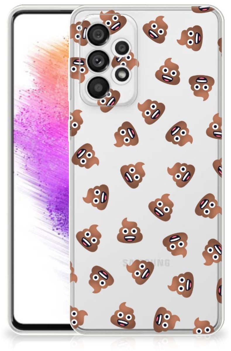 TPU bumper voor Samsung Galaxy A73 5G Poep Emojis