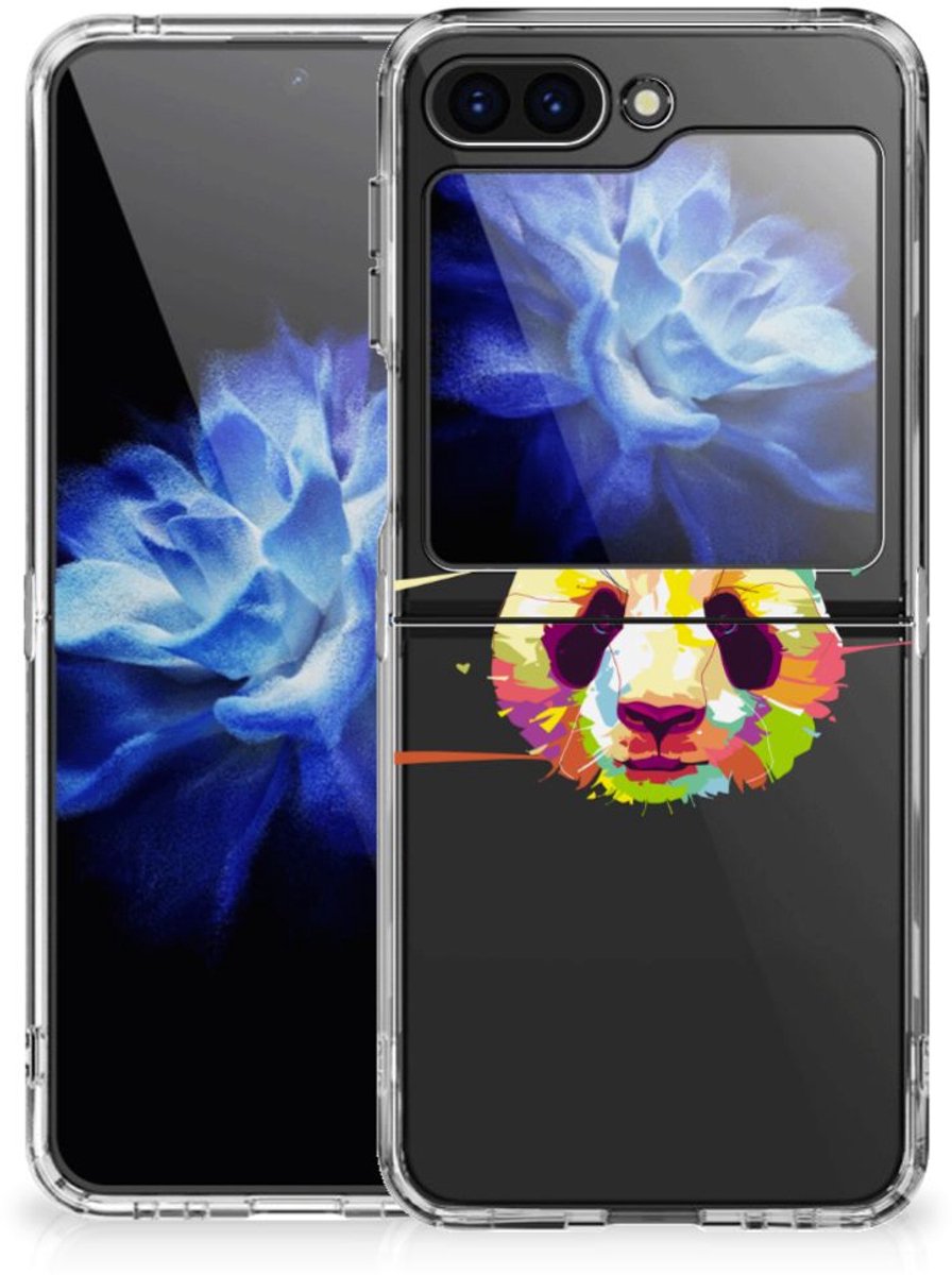 Samsung Galaxy Z Flip 5 Telefoonhoesje met Naam Panda Color
