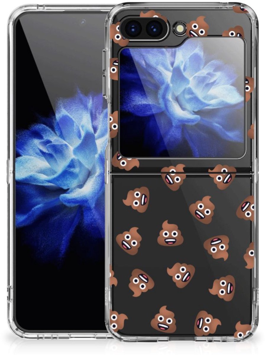 TPU bumper voor Samsung Galaxy Z Flip 5 Poep Emojis