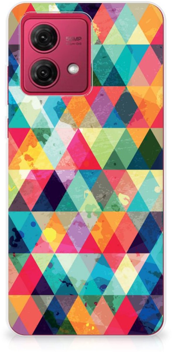 TPU Hoesje voor Motorola Moto G84 TPU bumper Geruit
