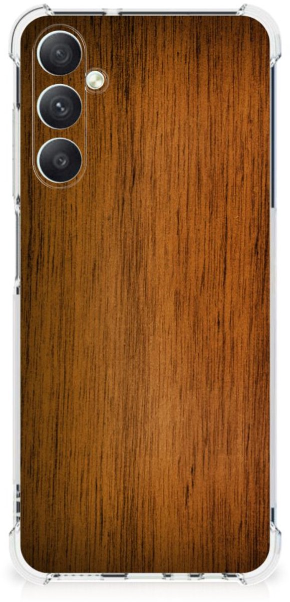 Samsung Galaxy A05s Stevig Telefoonhoesje Donker Hout