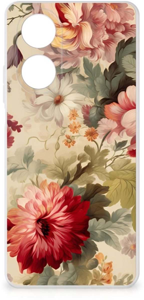 TPU Case voor OPPO A58 4G Bloemen