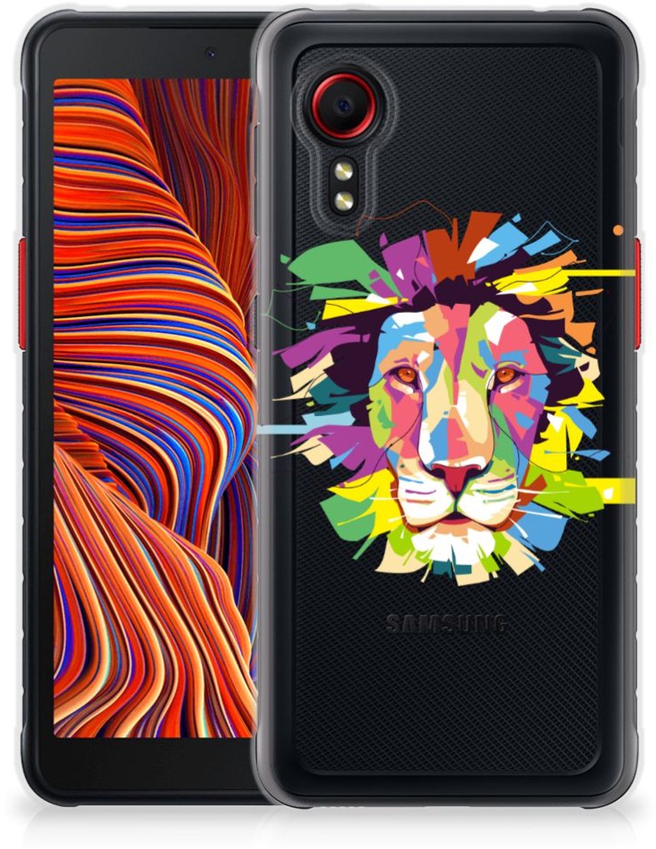 Samsung Galaxy Xcover 5 Telefoonhoesje met Naam Lion Color
