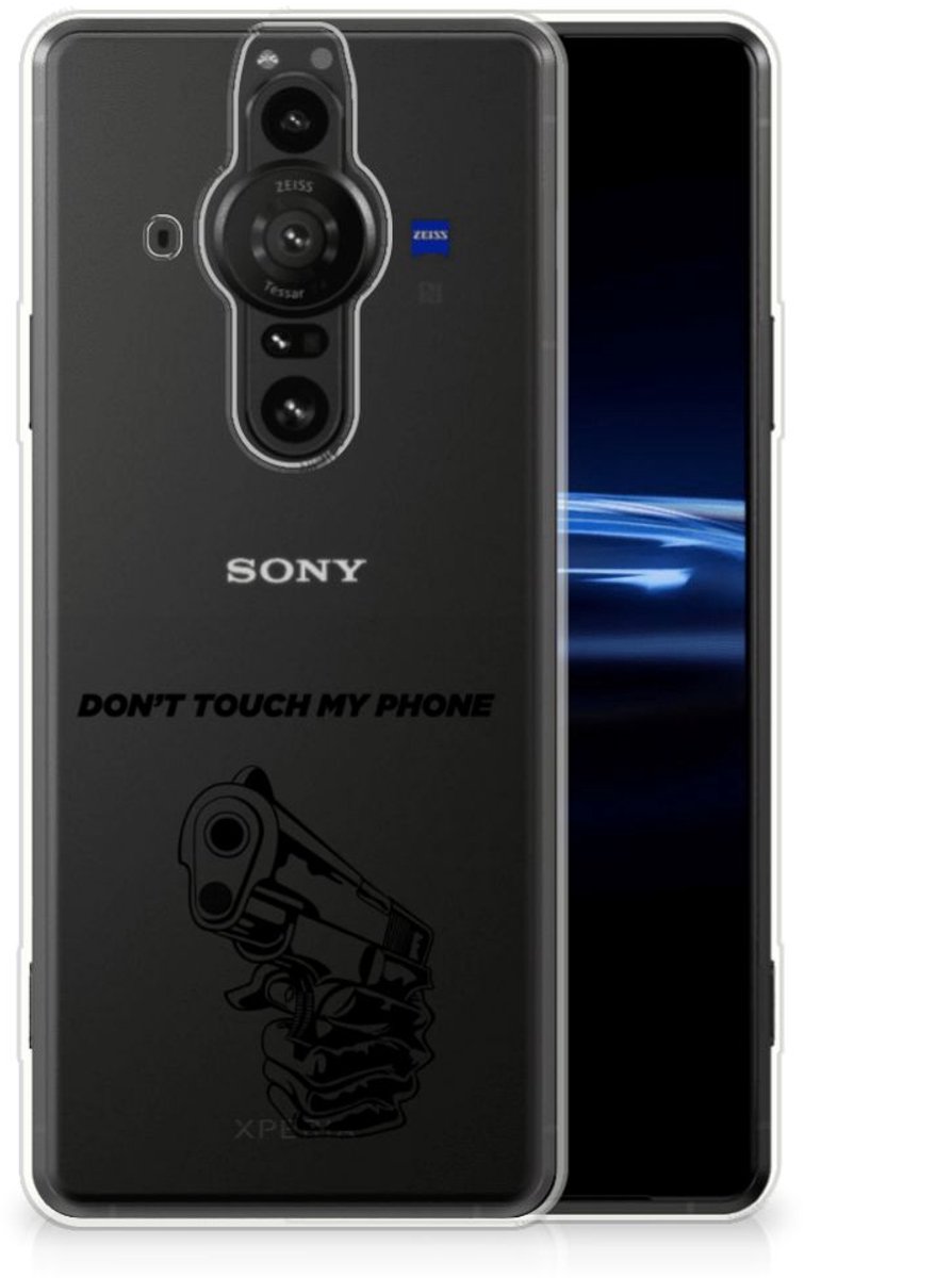 Sony Xperia Pro-I Silicone-hoesje Gun Don't Touch My Phone