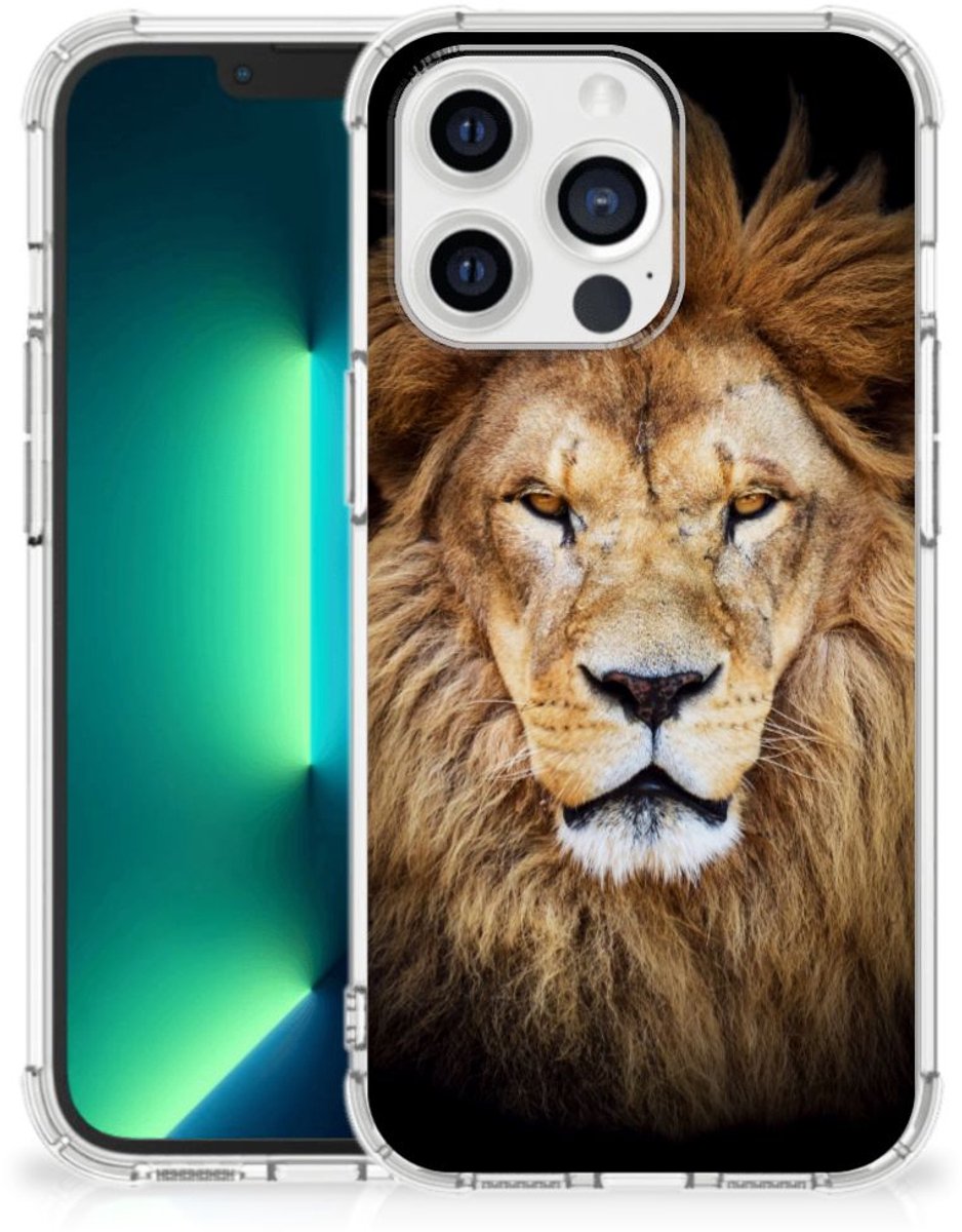 Back Cover voor iPhone 13 Pro Max Case Anti-shock Leeuw