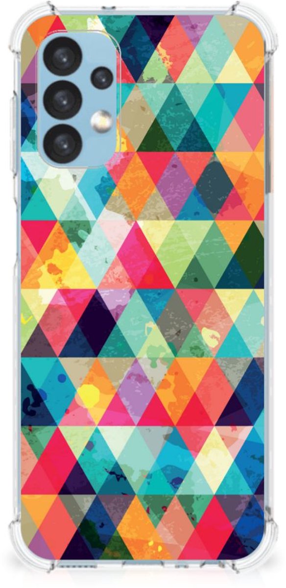 Samsung Galaxy A13 (4G) Doorzichtige Silicone Hoesje Geruit