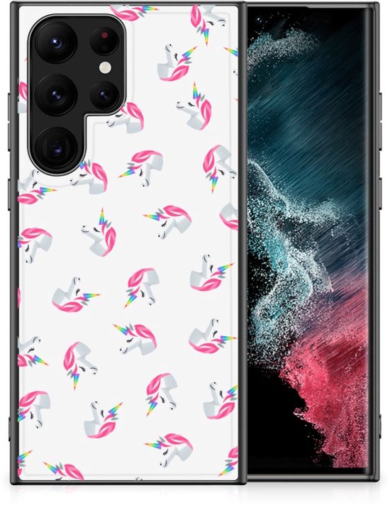 Coque arrière adaptée pour Samsung Galaxy S23 Ultra Licornes