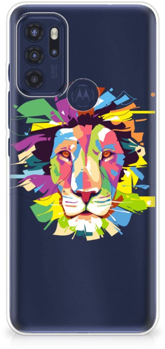 Motorola Moto G60s Telefoonhoesje met Naam Lion Color