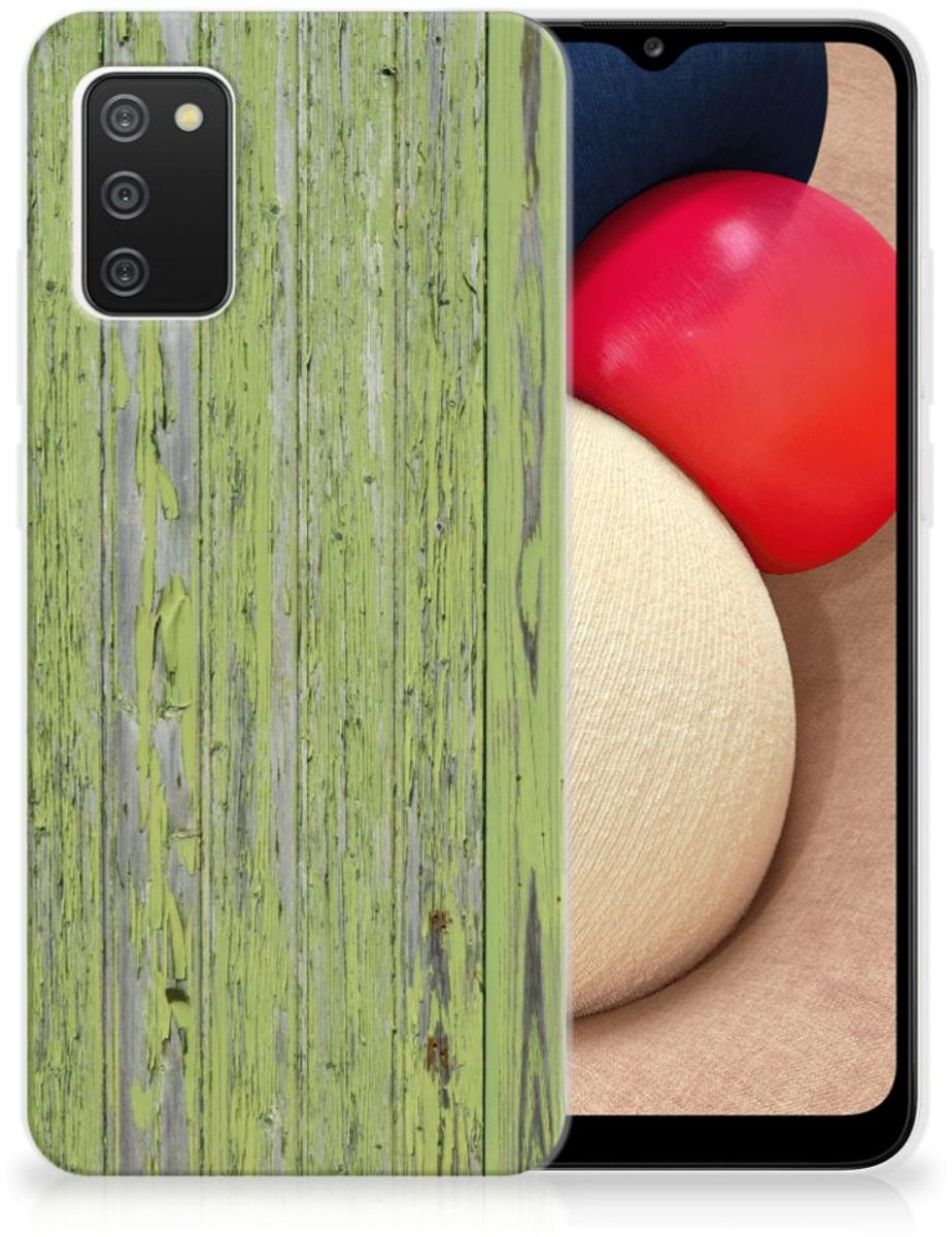 Samsung Galaxy A02s Bumper Hoesje Green Wood