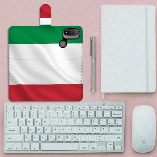 Coque Motorola Moto E20 | E30 | E40 Cuir PU Protection Etui Housse pour Drapeau Italien
