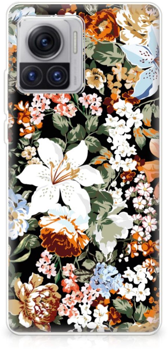 TPU Case voor Motorola Moto X30 Pro Dark Flowers