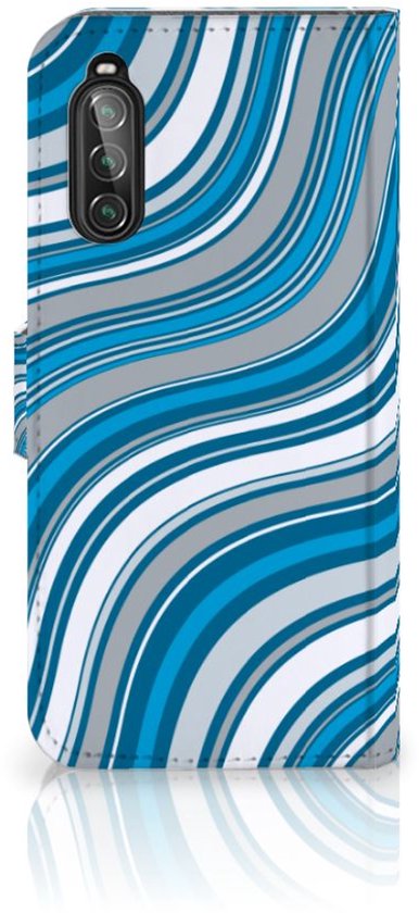 Housse pour Sony Xperia 10 II Coque Vagues Bleues