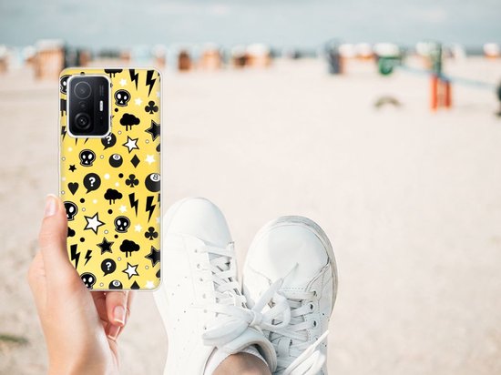 Coque pour Xiaomi 11T | 11T Pro Bumper Housse Etui Punk Yellow
