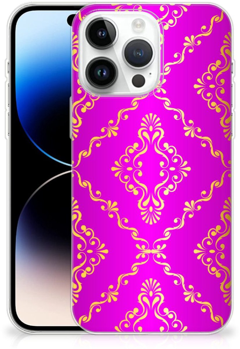TPU Hoesje voor Siliconen Hoesje iPhone 14 Pro Max Barok Roze