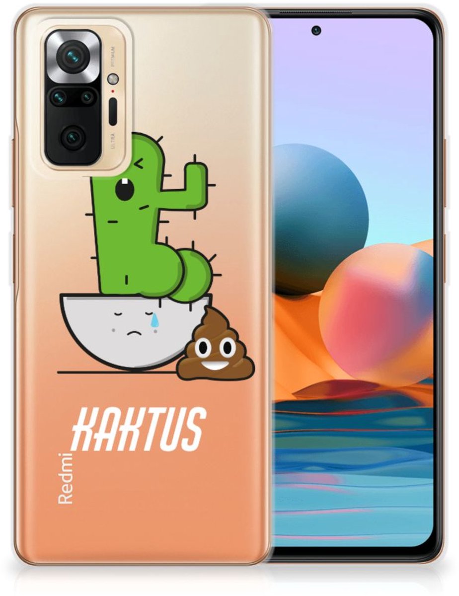 Xiaomi Redmi Note 10 Pro Telefoonhoesje met Naam Cactus Poo