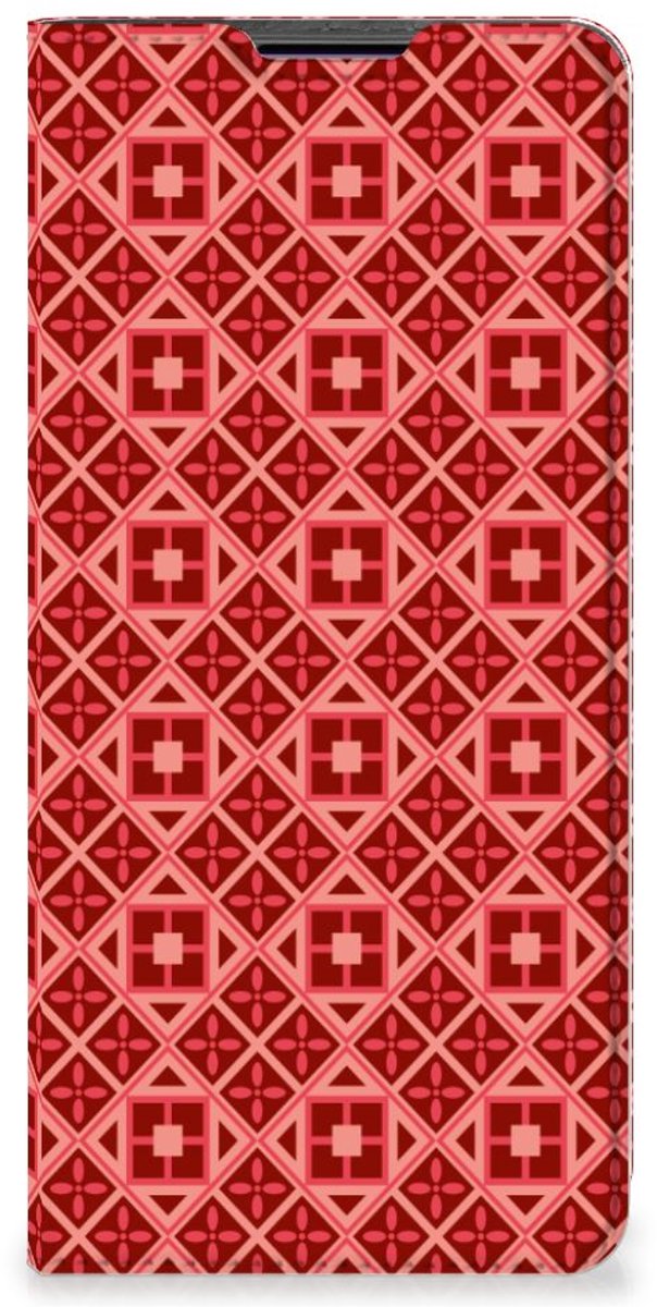 Motorola Edge 30 Pro Hoesje met Magneet Batik Rood