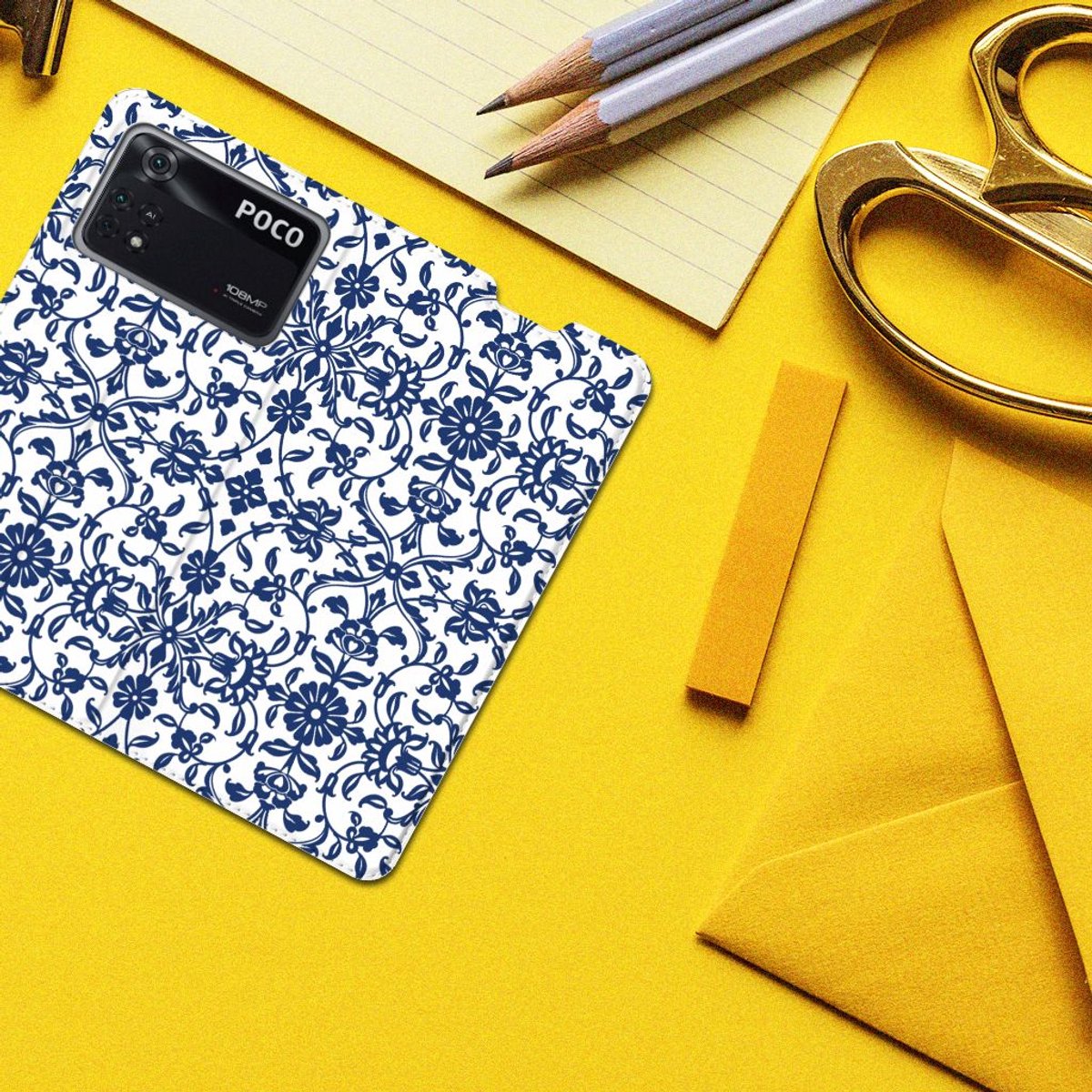Poco X4 Pro 5G Smart Cover Flower Blue