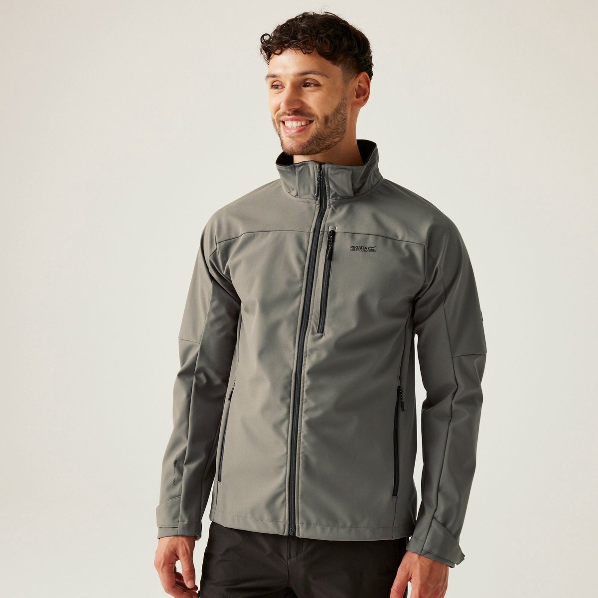 Jas Heren Softshell Wandelen Bruin