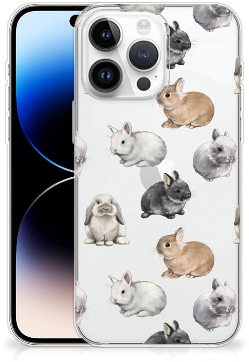 TPU Hoesje voor iPhone 14 Pro Max Konijntjes