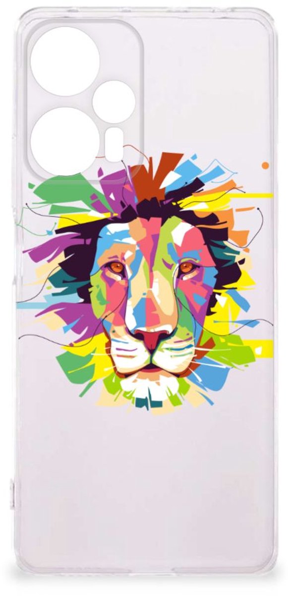 Xiaomi Poco F5 Telefoonhoesje met Naam Lion Color