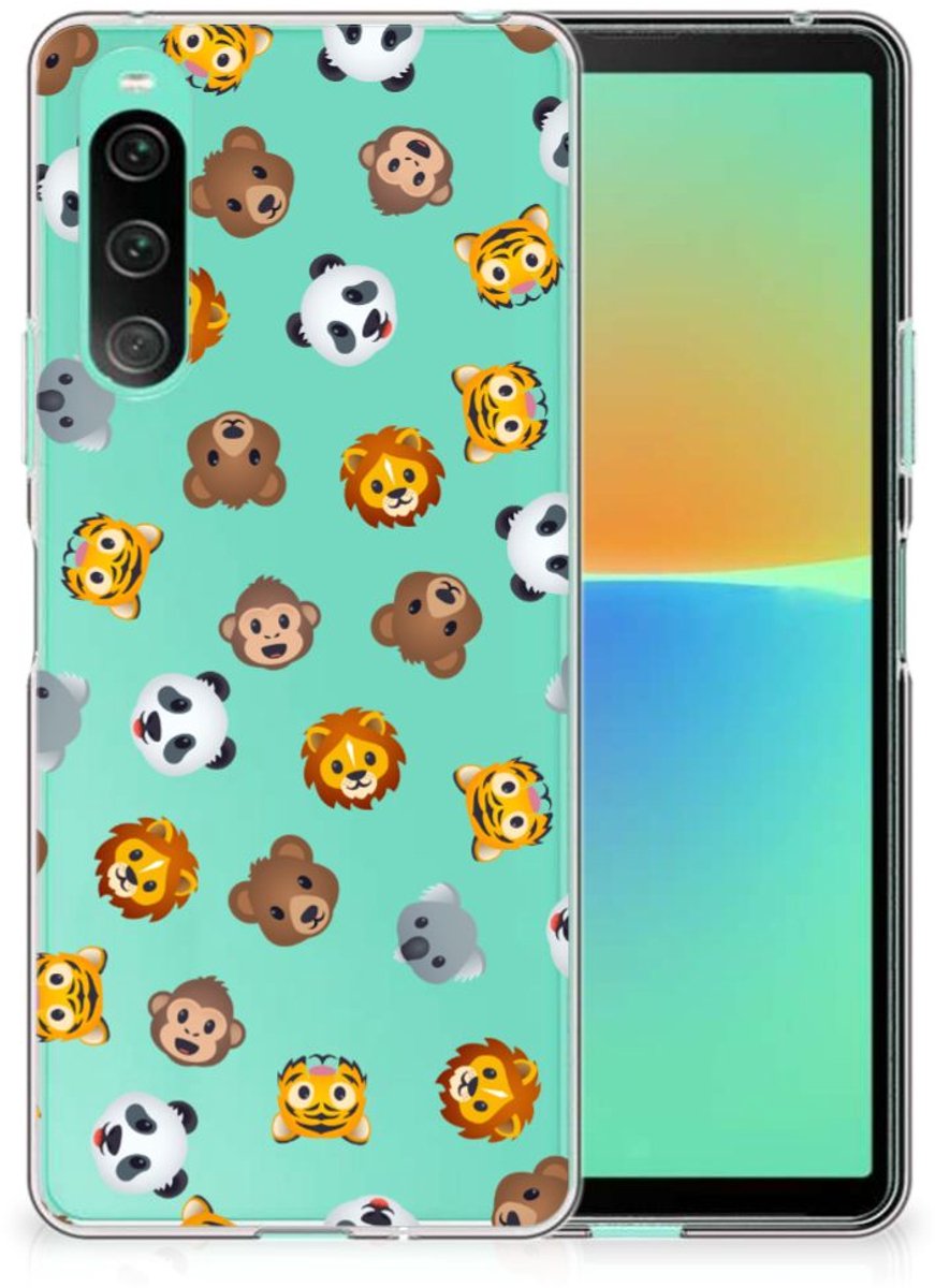 TPU bumper voor Sony Xperia 10 V Dieren Emojis