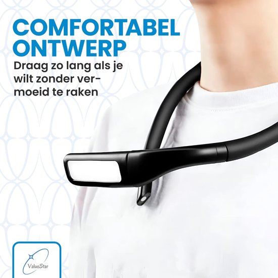 ValueStar - Neklamp met zaklampfunctie - Nekleeslamp - Neklampje voor haakwerk - Nek lamp - Flexibele Neklamp - Bureaulamp - Leeslampje voor in Bed - USB Oplaadbaar van ValueStar — afbeelding 3