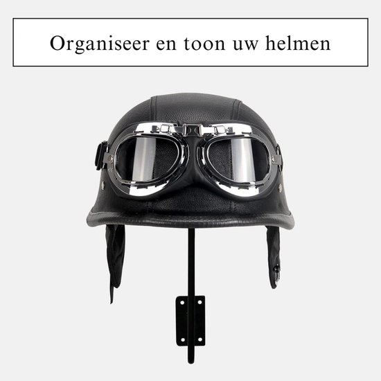 CiCixixi Motorhelmhouder, wandhouder, motorhelmhouder, wandhouder voor motorhelm, voor het ophangen van motorhelmen, voor motorfietsen, voetbal, skiën en tactisch (stijl 2