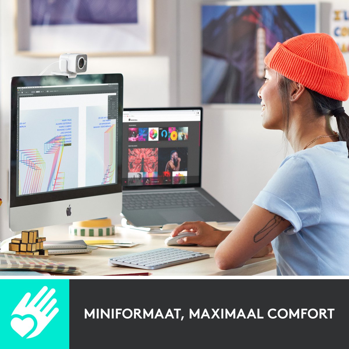 Logitech MX KEYS mini voor Mac - Draadloos Toetsenbord - Bluetooth - Qwerty ISO thumbnail 2