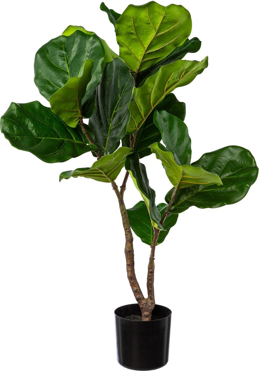 Flourify Ficus - kunstplanten - planten - kunstplanten voor binnen - kunstplant in pot - nep planten Groen