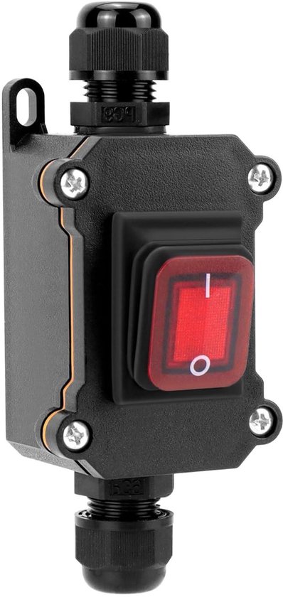 IP65 waterdichte inline-kabelschakelaar met rood indicatielampje - 220V