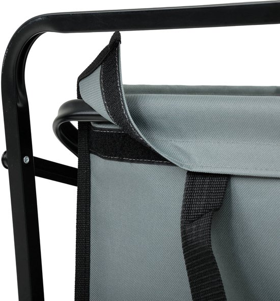 Opvouwbare Grijze Toeristische Transportwagen TYRS - 145L Capaciteit, Robuuste Metal/Stof Constructie, Gemakkelijk Monteerbaar, Ruim Design met Grote Wielen, Draagvermogen tot 110kg van TYRS — afbeelding 3