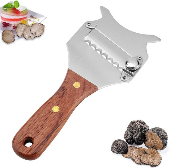 Sanelli, San-SLICE, truffle cutter, professional wooden handle with cutting controller. Satin surface, smooth blade, stainless steel Sanelli, San-SLICE, truffle cutter, professional wooden handle with cutting controller. Satin surface, smooth blade, stainless steel