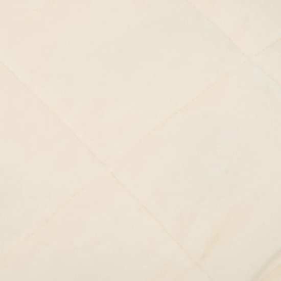 vidaXL Couverture lestée 200x220 cm 9 kg Tissu Crème légère - Couverture lestée - Couvertures lestées - Couverture - Beddengoed