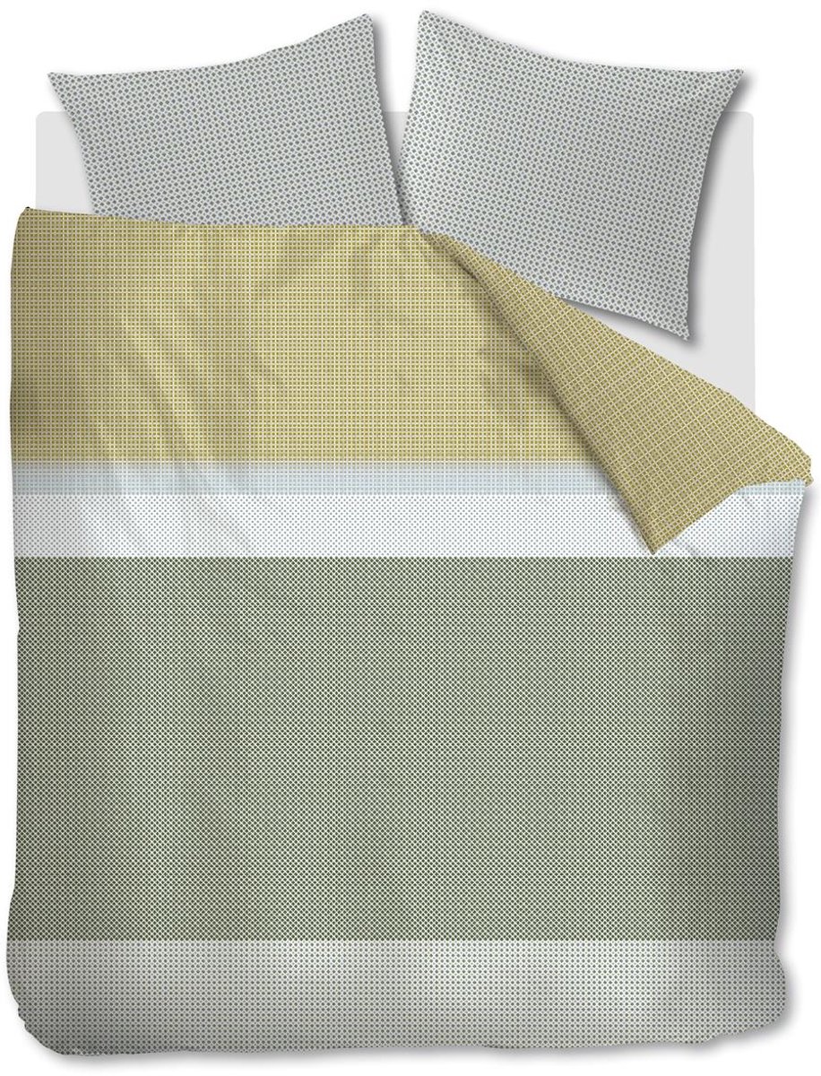 Beddinghouse Bernou dekbedovertrek - Tweepersoons - 200x200/220 - Groen