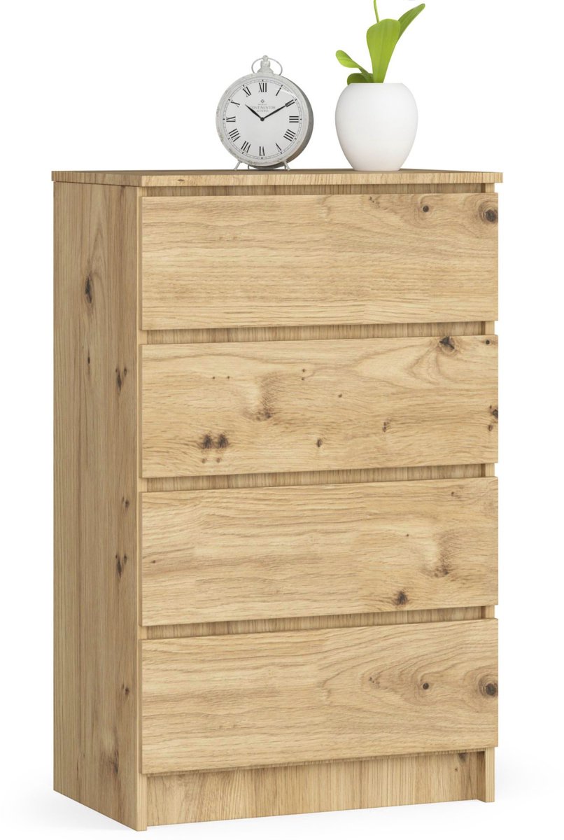 Ladekast K60 met 4 Lades / AKORD Furniture Factory / Artisan Eik / 60 x 99 x 40 cm