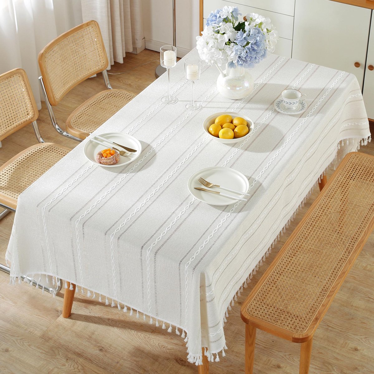 My Ninki ® Tijdloos Elegant Tafelkleed in Luxe Katoen-Linnen Mix voor Diverse Gelegenheden