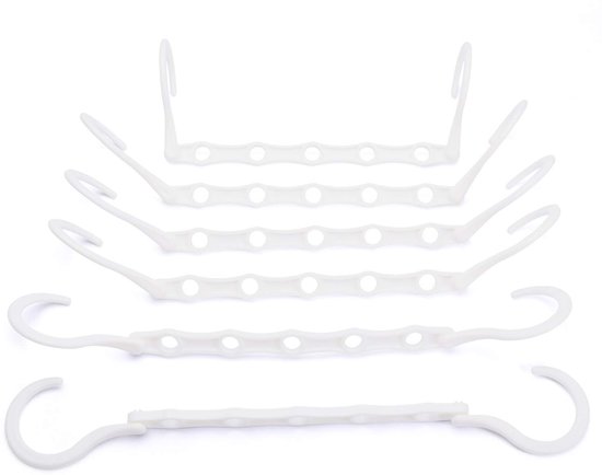 60-delige set kleerhanger-verbindingshaken met 1 opbergtas, kunststof stapelbeugel, kleerhanger-verlengclips, kleerhanger-verbindingshaken, kledingkast-ruimtebesparing