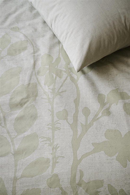 Ariadne at Home Plant dekbedovertrek - Lits-Jumeaux - 240x200/220 - Licht groen van Ariadne at Home — afbeelding 4