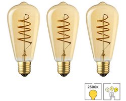Lybardo - E27 LED Lamp - 3-pack - 3 staps Dimbaar - 4W - 2500K Warmwit Licht