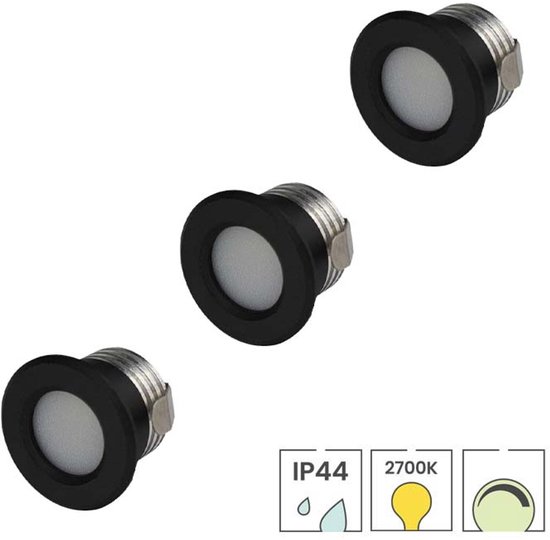 Lybardo inbouwspots 3-pack – 1.5W – dimbaar – 28mm