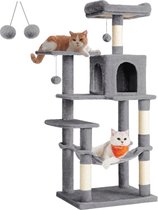 Bol.com MIRA Home - Krabpaal - Kattenhuis - Kattenmeubel - Kattenpaal - Hangmat - 55x45x143cm aanbieding