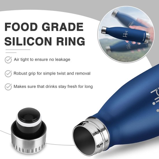 Geïsoleerde Roestvrijstalen Waterfles Met Brede Hals Met Elastisch Strodeksel En Tuit Dubbel Vacuum Geisoleerd Bpa Vrij 180 Ml Blauw Paars