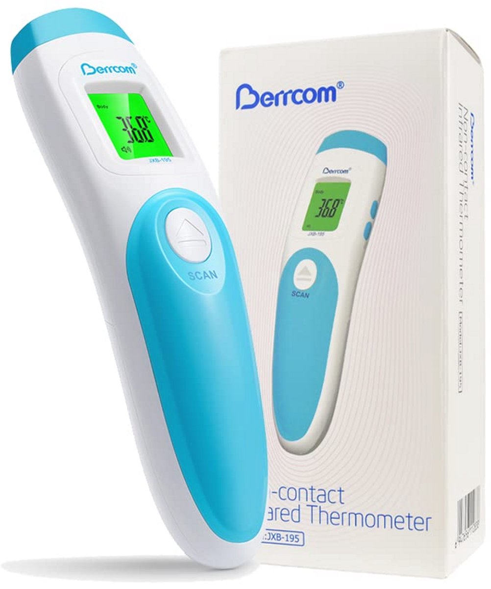 Contactloze Koortsthermometer voor Baby's met Koortsalarm en Temperatuurweergave schakeling °F/℃