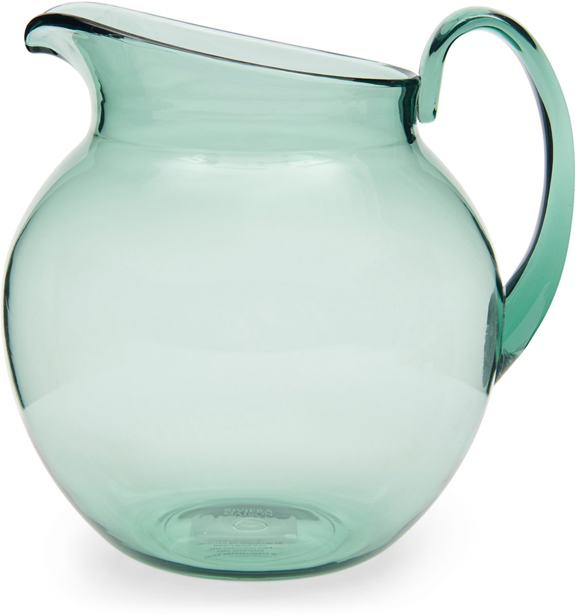 Riviera Maison - Waterkan - Groen Transparant - Amaro Karaf - Kunststof - 3.5L - (LxBxH) 21x13x21