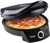 Bestron Pizzaoven tot max. 230 °C, Pizzamaker met boven-/ onderwarmte, voor zelfgemaakte of diepvriespizza's, tarte flambée, quiche of wraps tot Ø 27cm, 1.800 watt, kleur: zwart