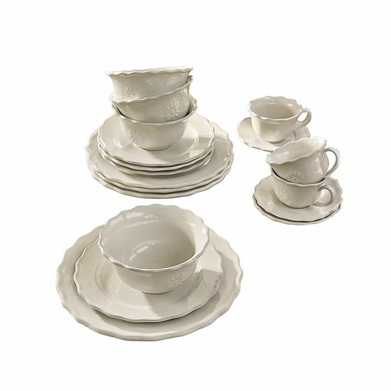 Service de Services de table LOBERON 30 couverts Mallevesse blanc