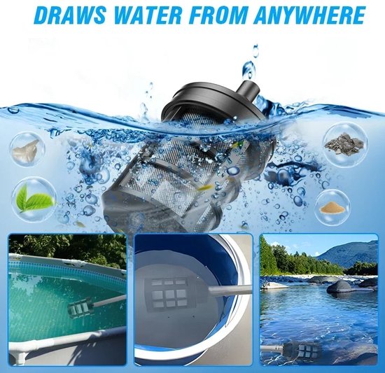 Stemily 6 in 1 Hogedrukreiniger - Accu - Terrasreiniger - Draadloos - 3500W - 200Bar - 5m Waterslang - 2 Wateraanvoermethoden — afbeelding 5
