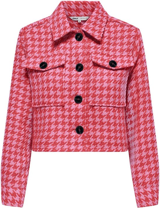 ONLY ONLKIMMIE LIFE SHORT JACKET CC OTW Dames Jas - High Risk Red Super Pink