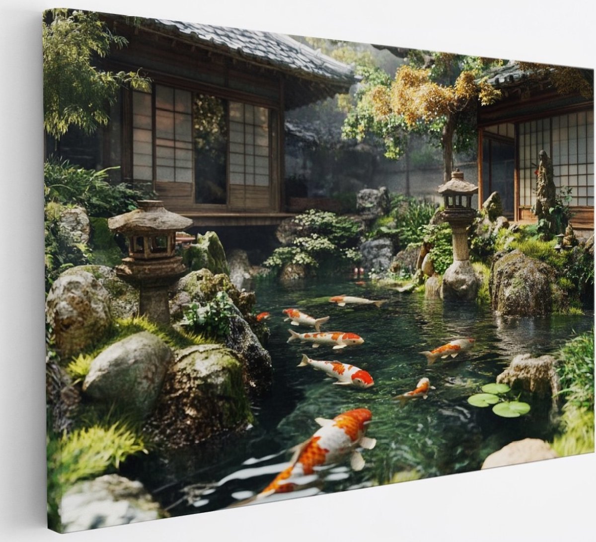 Saammp Canvas Schilderij - Natuur - nederland - Bos - landschappen - 30x20 - Foto op canvas - Wanddecoratie - Muurdecoratie Woonkamer - Slaapkamer decoratie - Canvas Print Multicolor